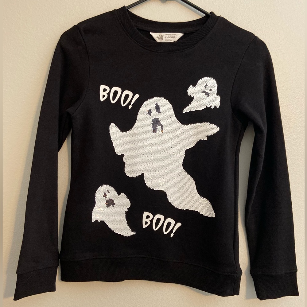 color changing sequin BOO sweatshirt 👻